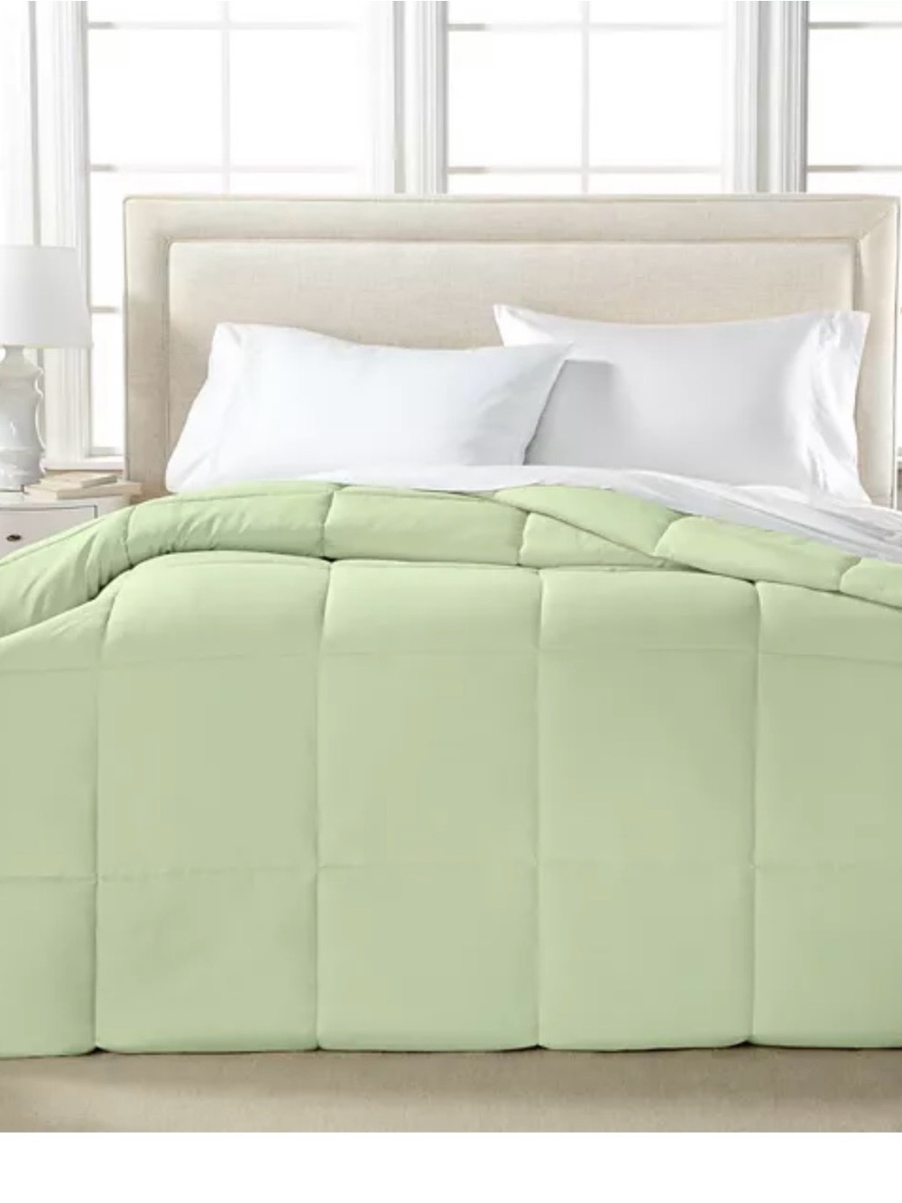 Royal Luxe full/queen Light Green Comforter- Plush down Quilted Comforter